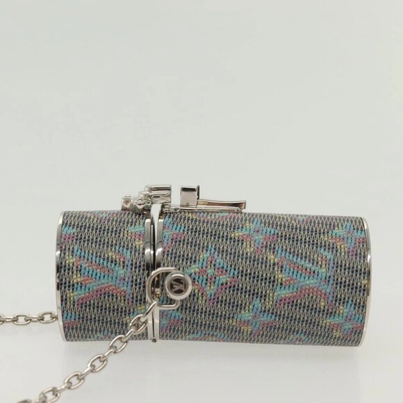 LOUIS VUITTON Monogram LV Pop Chain Lipstick Case Blue MP2536 LV Auth 136322 - Picture 6 of 16